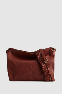 Bree Leather Braid Shoulder Bag