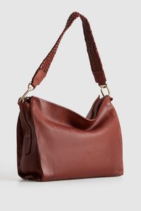Bree Leather Braid Shoulder Bag
