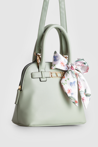Floral Scarf Dome Bag