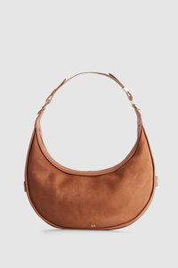 Iris Vegan Suede Crescent Bag
