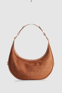 Iris Vegan Suede Crescent Bag