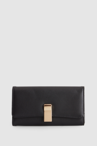 Gold Tab Large Clutch Wallet