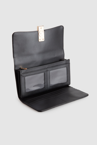 Gold Tab Large Clutch Wallet