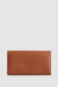 Gold Tab Large Clutch Wallet