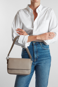 Grace Leather Flap Crossbody Bag