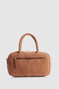 Charli Leather Suede Bowling Bag