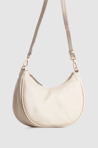 Margo Leather Crescent Hobo Bag