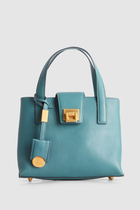 Margo Leather Mini Lock Tote Bag