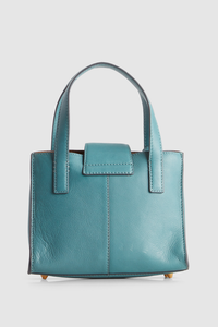 Margo Leather Mini Lock Tote Bag