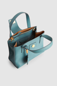 Margo Leather Mini Lock Tote Bag
