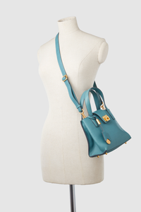 Margo Leather Mini Lock Tote Bag