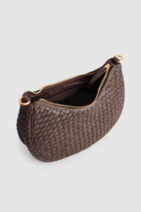 Margo Leather Crescent Hobo Bag